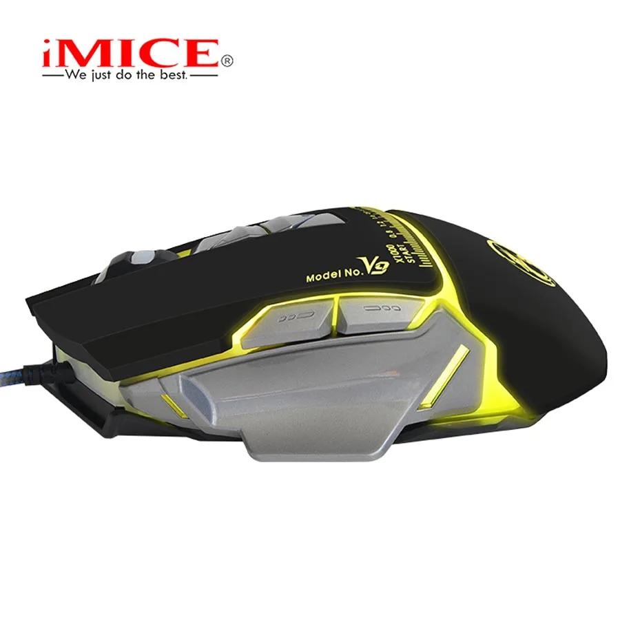 IMice V9 Проводная игровая мышь USB оптическая 3200DPI профессиональная геймерская для