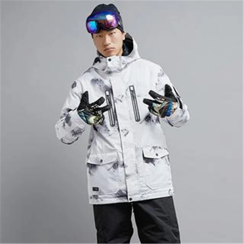 جديد حار الرجال الثلوج دعوى الملابس في الهواء الطلق الرياضة على الجليد سترة 10 كيلو للماء صامد للريح تنفس سترات التزلج GSOU الثلوج