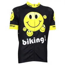 Alien спортивная одежда с рисунком смайлика Мужская профессиональная команда черная велосипедная одежда летняя дышащая с коротким рукавом велосипедная Джерси размер XS-5XL