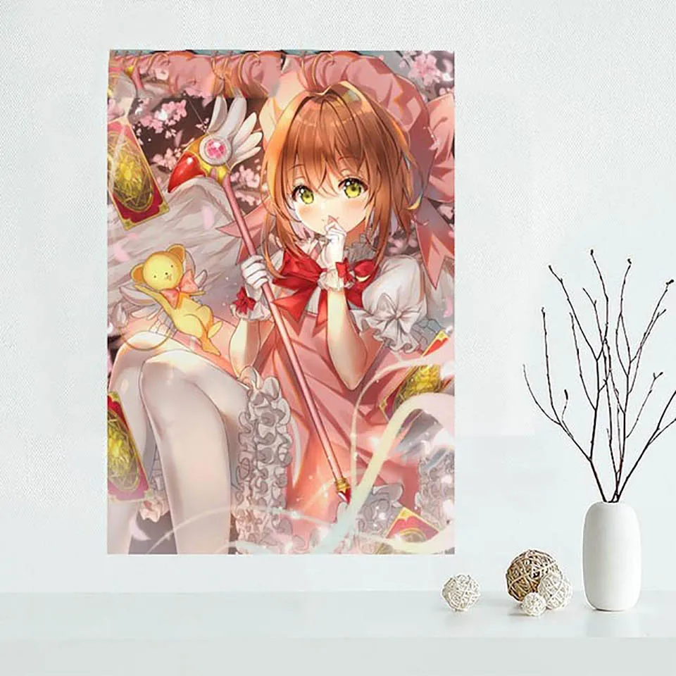 Камни в форме ромба дрель DIY 5D алмаз карточка для вышивания Captor Sakura картина аниме