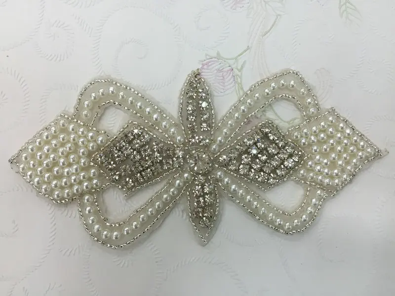 Wholesale Bridal Rhinestone Appliques ,Rhinestone pearl Applique,Bridal