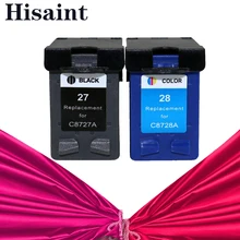 Горячая 2pk для hp 27 28 картридж, для hp27 hp28 Deskjet 3320 3325 3420 3535 3550 3650 3744 Моделей Принтеров Бесплатная доставка