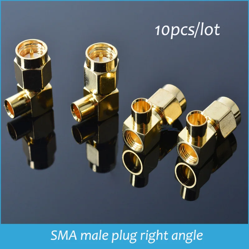 Sindax SMA male plug SMA JWB3 right angle solder 0.141" RG402 RF ...