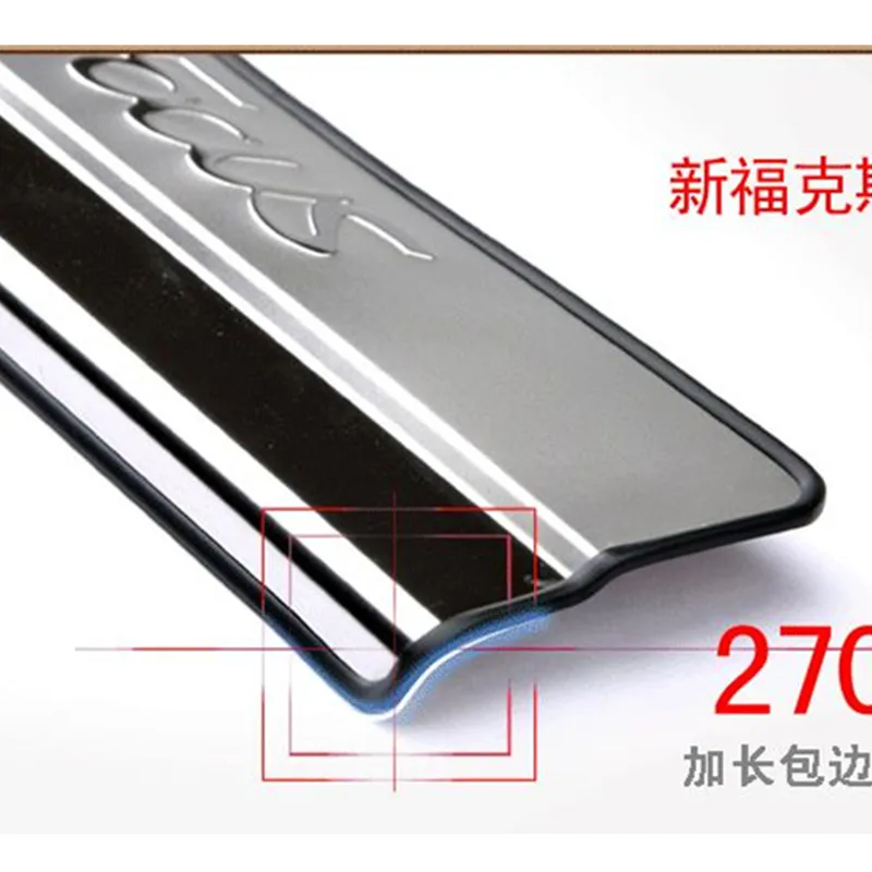 Skup Wysokiej jakości drzwi ze stali nierdzewnej próg płyta chroniąca przed zarysowaniem akcesoria do wykończeń samochodowych dla Ford Focus 3 2 hatchback sedan 2005 2018