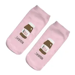 2018 Новый Повседневное полиэстер носок Смешные 3d печатных розовый носок новые унисекс милые укороченные носки Носки из мягкого хлопка yz9296