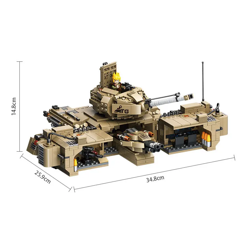 635017, 1435 шт, военная база, танк-трансформер с оружием, строительные блоки, сделай сам, развивающие кирпичи, игрушки для детей