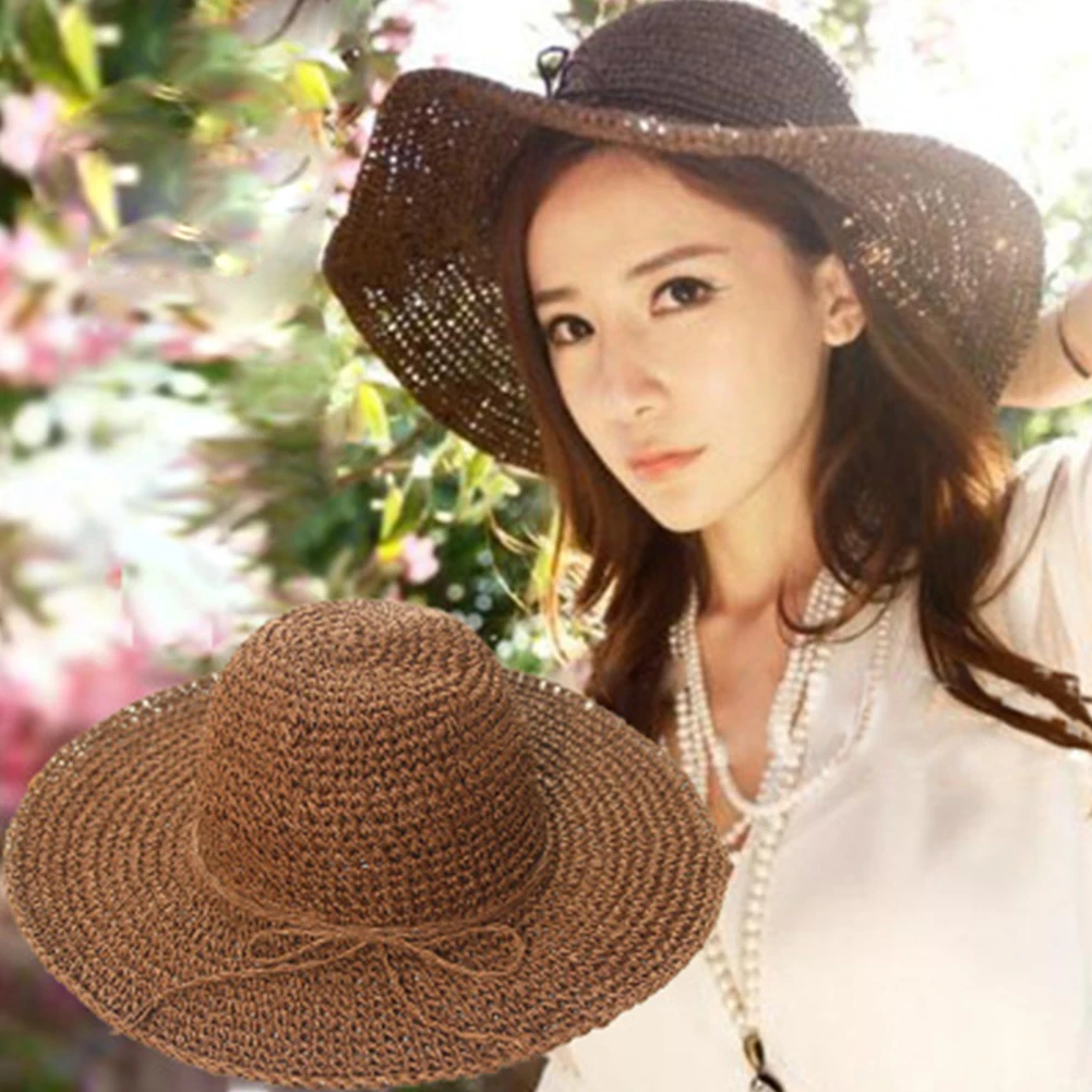 المرأة الأزياء القش جديلة الشمس واسعة حافة تنفس المضادة للأشعة فوق البنفسجية شاطئ كاب طوي الشمس Topee الصيف سانكير المرأة الأزياء القش جديلة الشمس واسعة حافة تنفس المضادة للأشعة فوق البنفسجية شاطئ كاب طوي الشمس Topee الصيف سانكير