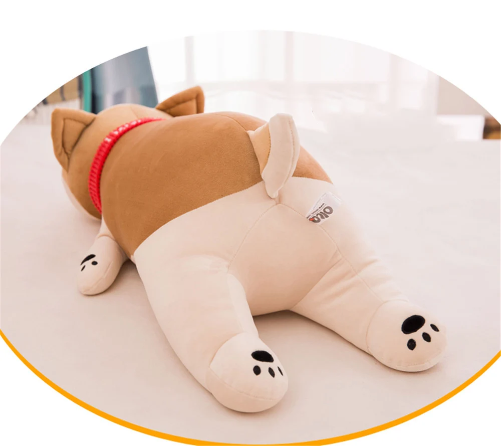 Fancytrader Pop Soft Lying Animal Shiba Inu Plush Pillow Anime Akita Doll Cartoon Dog Pillow for Valentine's Day Present11
