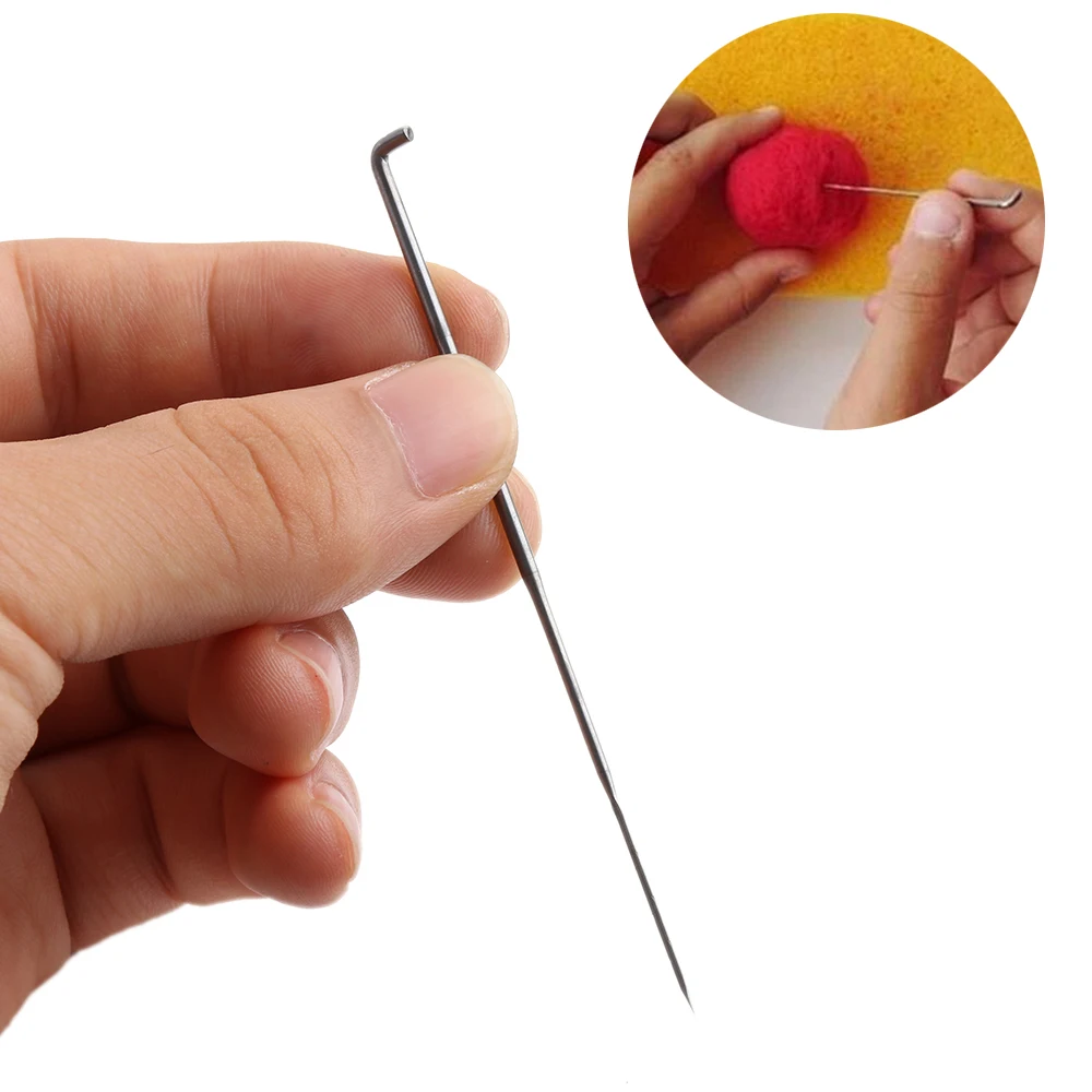 60 Pcs New Useful Practical Felting Needles Pin Tools Of Felt Of Wool Pins+ Wooden Handle Sewing Tools