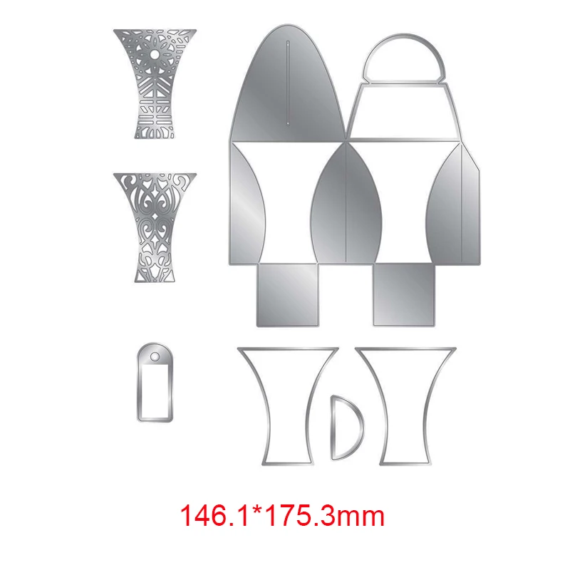 Рождественская 3D коробка для конфет металлические режущие штампы для скрапбукинга DIY альбом бумажные карты Ремесло декоративные трафареты с тиснением новые штампы - Цвет: H3727