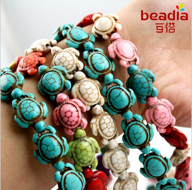 

Turtle Synthetic Stone Beads Loose Stone Spacer Beads 14*17MM 15"DIY Bracelet Necklace For Jewelry Findings Accessries