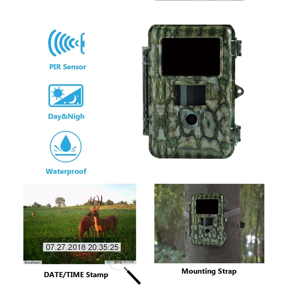 

Bolyguard Wildlife Hunting Trail Camera 14MP Outdoor Waterproof photo traps 940nm IR LED Night Vision nocturna caza trail camera