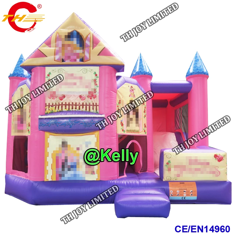 

free shipping princess theme giant inflatable bouncy castle for sale, inflatable slide bouncer combo, inflatable bouncy house