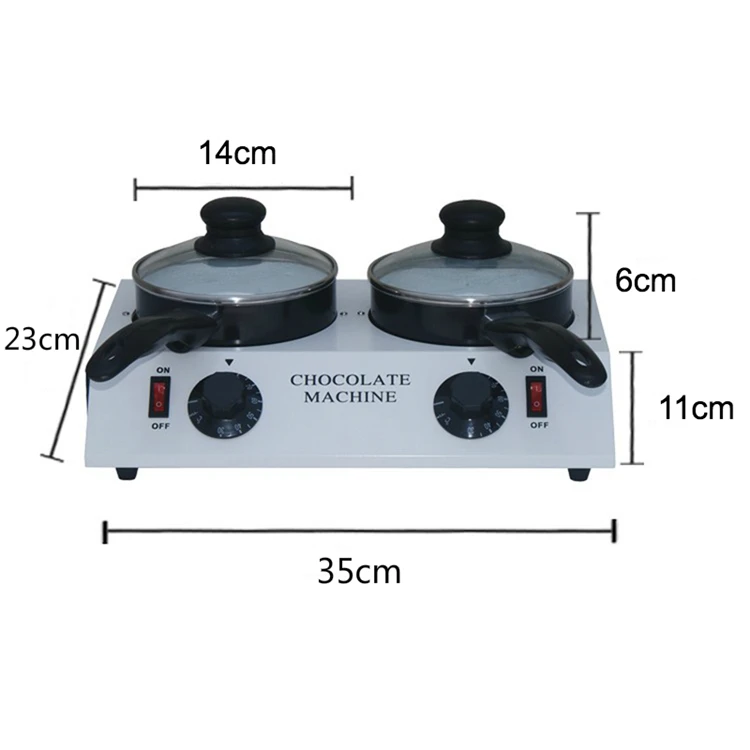 Двухцилиндровое устройство для растапливания шоколада постоянной температуры плавильня для шоколада машина для производства масла коммерческий плавильный горшок