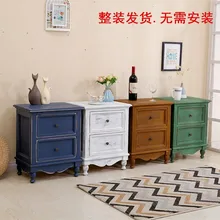 Европейская сплошная деревянная прикроватная тумба для гостиной, старый приемный шкаф, ящик для хранения, простой современный прикроватный шкаф