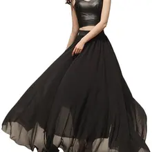 WBCTW пляжные юбки XXS-10XL плюс Размеры длинное Для женщин весенние летние юбки Повседневное качели высокое эластичный шифоновый пояс Boho Skir