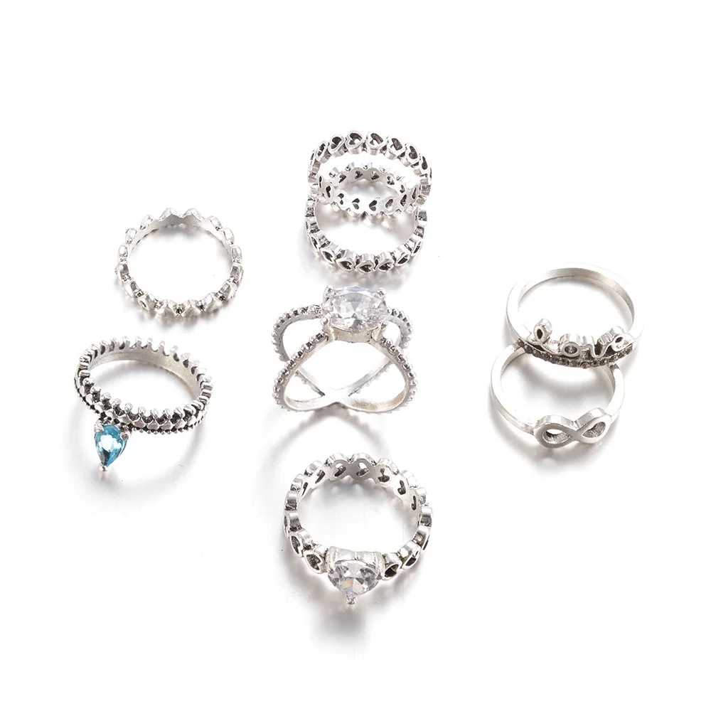 8PCs/ Set Toe Rings for Women Bohemian Toe Rings Women Teenagers Jewelry Natural Wedding Engagement Star Toe Ring Set Jewelry