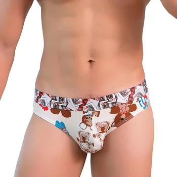 

KWAN.Z underwear men ropa interior hombre cotton cartoon print men underwear calzoncillos hombre men's briefs cueca underwear
