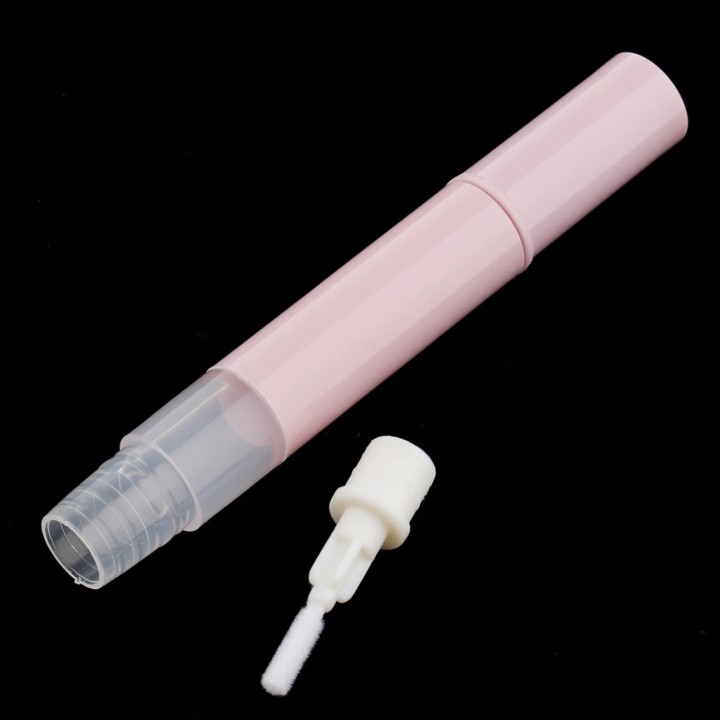 0pcs Aluminum Empty Twist Pen Lip Gloss Brush Pen, Lip Nail Oil Applicator Cosmetic Container Eyelash Growth Liquid Tube