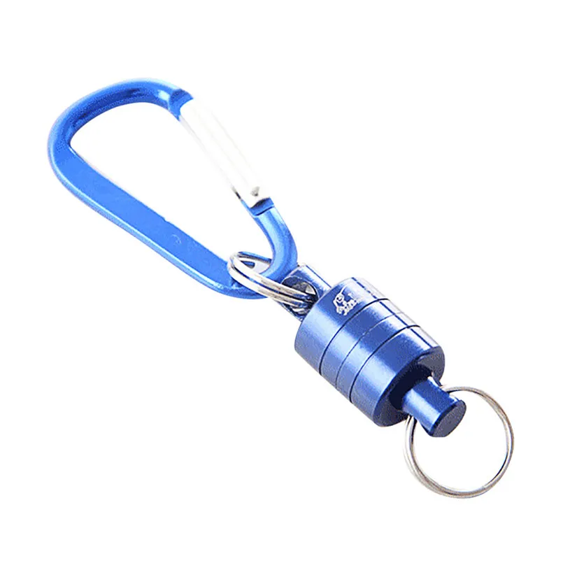 Solid Magnetic Buckle Wireless Rope Strong Circuit Hanging Fishing Buckle Lure Landing Net Release Holder Carabiner Tackle