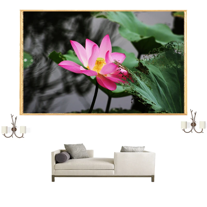 

Creative Mural Decorative Painting Full Square Drill 5D DIY Diamond Painting Lotus Embroidery Cross Stitch Mosaic Home Dec