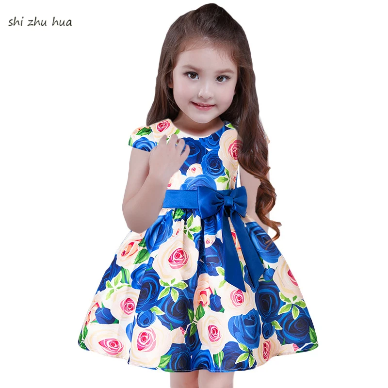 

Girls Clothes Dress New Cartoon Print Baby Birthday Party Vestido Infantil 3-10 Y Child Quality Children's Wear Hot Sale