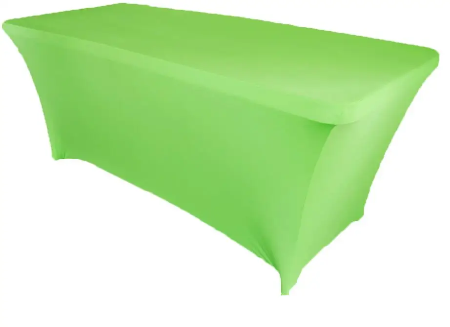 10Pcs APPLE GREEN 6ft Square Strenth Spandex Table Covers Banquet