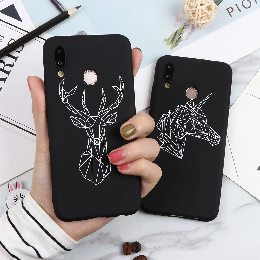 Матовый чехол с рисунком животных для Huawei P Smart 2019 P30 P20 Mate 20 10 Lite Pro P9 P8 P10 2017