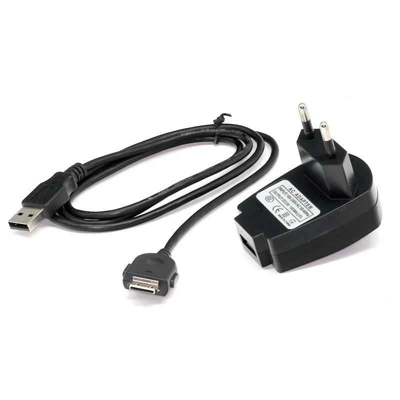 USB Data Cable w/ European EU Travel Charger Adapter for Samsung YP Z5