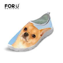 Forudesigns, милое животное Чихуахуа принт женские туфли на плоской подошве Брендовая Дизайнерская обувь Для женщин Повседневное кроссовки Удобная легкая обувь для учащихся