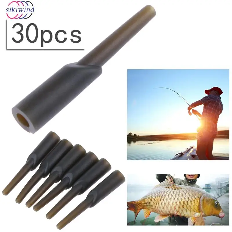30 قطع 35 ملليمتر طول الكارب الصيد تشغيل منطقة آمنة تزوير chod عازلة مطاطية الخرز حامل السرية pesca معالجة الصيد أدوات