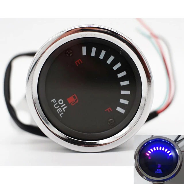 Motorcycle Fuel Gauge 10 LED Fuel Level Oil Meter Gauge Fuel Level