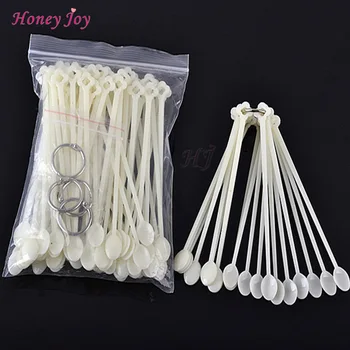 

New 100 Tips/lot Japanese Spoon Style Color Card False Nail Art Salon Professional Nails Stick Display Tools Polish Gel Practice