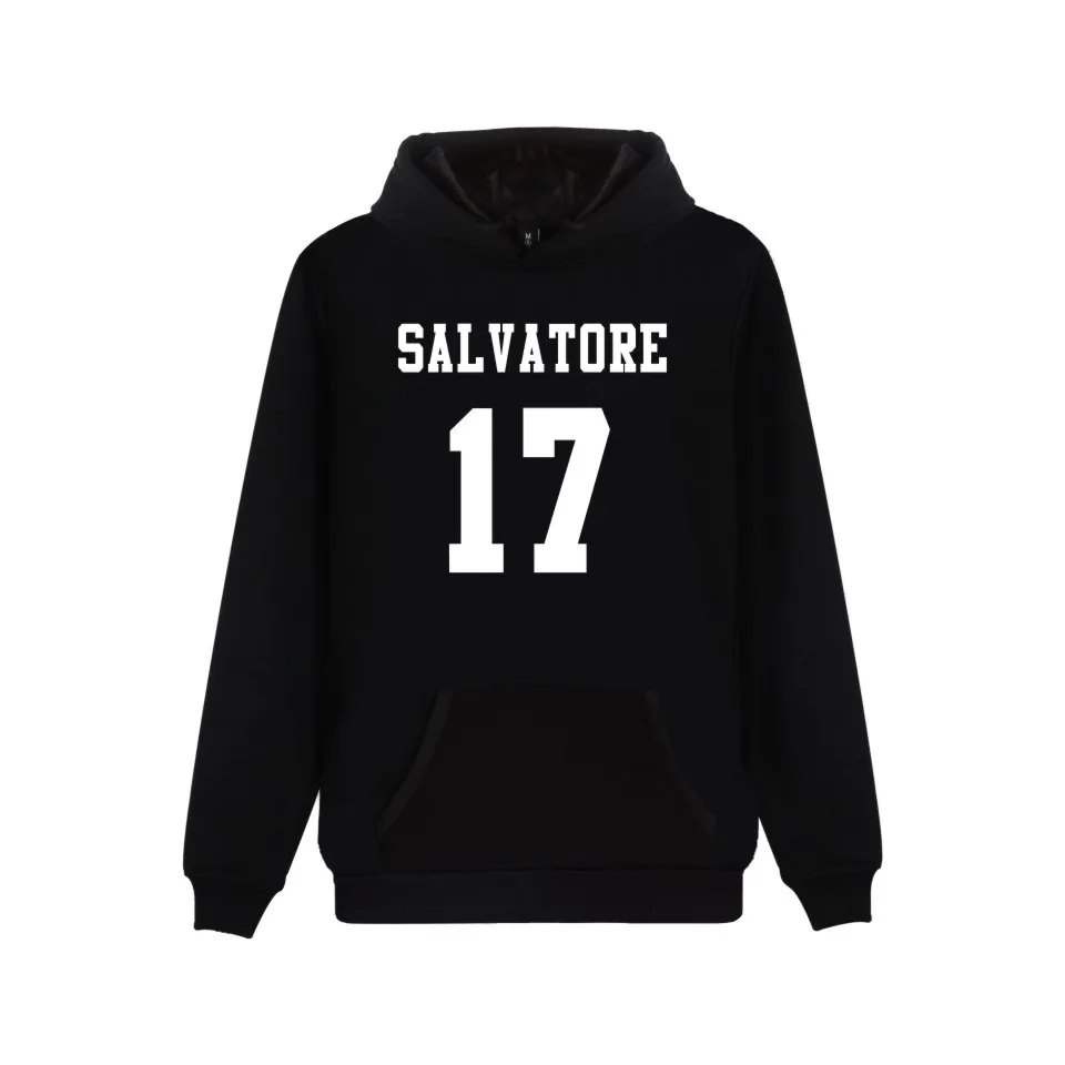  Salvatore 17 Vampire Diaries Mystic Falls Timberwolves Hoody Sweatshirts Print Salvatore 17 Mens Po