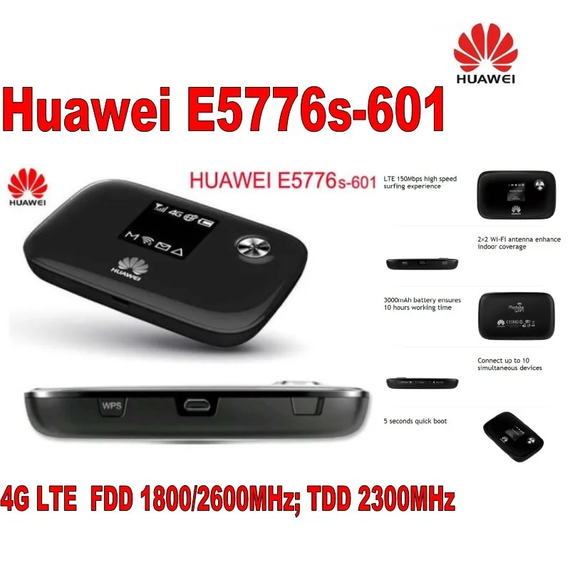 Разблокированный huawei E5776s-601 4G FDD/TDD беспроводной MiFi маршрутизатор Wi-Fi точка доступа+ 2 шт 4 г Антенна