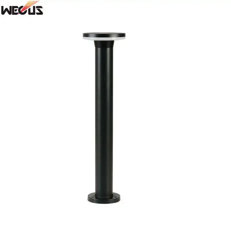 (WECUS) Modern aluminum LED round outdoor lawn lamp, home villa garden lawn lamp, outdoor engineering lighting