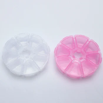 

4 color Plastic Jewelry Kit Box Round Tool Box Case Craft Organizer Storage Boxes Carrying Cases Jewelry Finding DIY Accessories