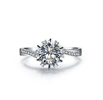 

1 Carat Fantastic Snow Flake Lab- Made SONA Diamonds Engagement Ring Best Xmas Gift For Sweetheart Daughter