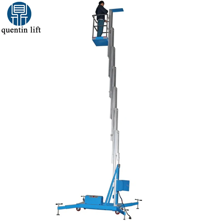 8m vertical man lift hydraulic electric one man lift portable aerial