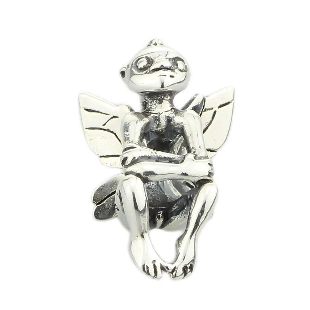

Sterling Silver 925 Jewelry Charms Beads DIY Angel Shape Beads Vintage Fantasy Elf Pendant beads for jewelry making Gift