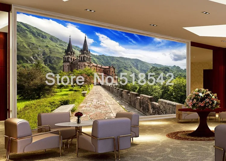 Высокое качество пользовательские 3D фото стена Бумага природные пейзажи ТВ диван Задний план бесшовные стены Бумага гостиная Спальня настенной Бумага