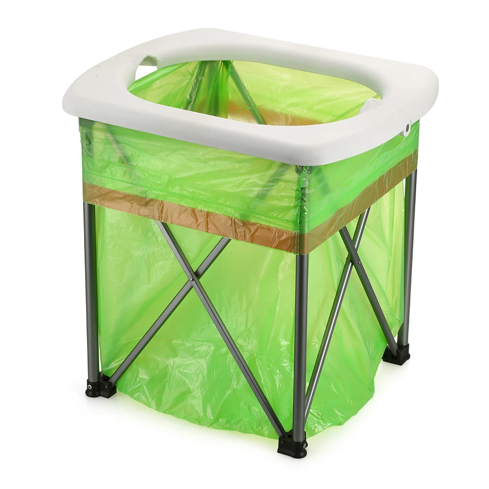 Открытый портативный складной Туалет легкий удобный стул для унитаза для кемпинга пеших прогулок рыбалки 80 кг с пластиковой сумкой