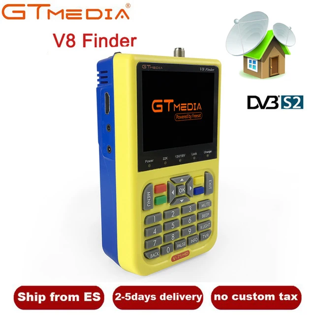 

GTMEDIA/Freesat V8 Finder HD DVB-S2 Digital Satellite Finder High Definition Sat Finder DVB S2 Satellite Meter Satfinder 1080P