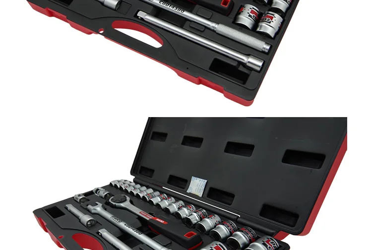 Тайвань manufucture 24 шт. 1/2 ratchet ключи, дюймовый стандарт набор автоинструментов ремонтный набор инструментов для задней поверхности розетки 10-32 мм инструменты Комбинации