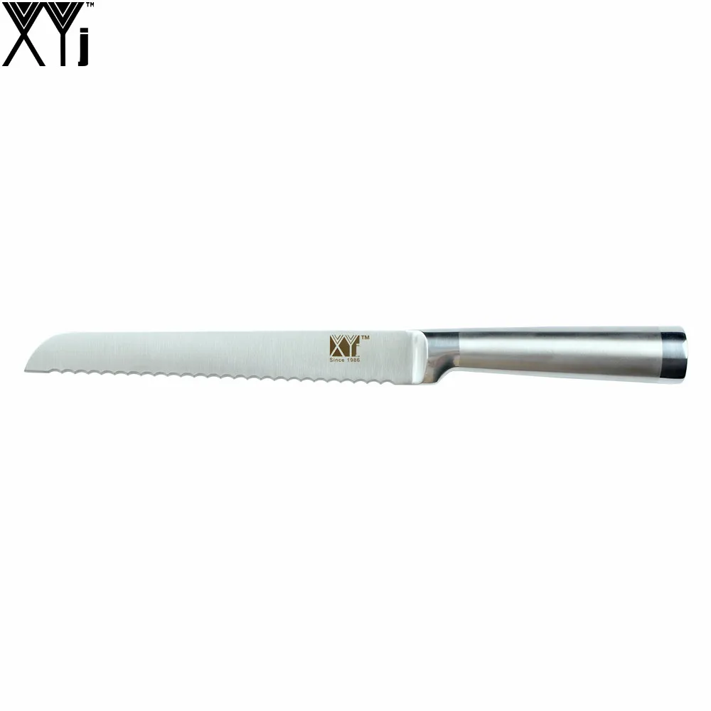 XYJ Brand Stainless Steel Bread Knife Top Quality Kitchen Knife Serrated Design Cutter For Cutting Bread Cheese Cake Hot Selling