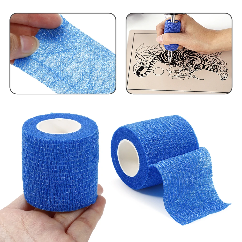 

ATOMUS 1 Roll 5cm Wide Tattoo Self Adhesive Elastic Bandage Wrap for Tattoo Strip Tubes Sports Tennis Elbow Tattoo Accessories