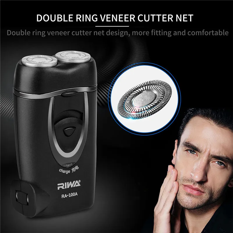 

Reciprocating Rechargeable Electric Shaving Dual-Blade Men Beard Trimmer Barber Machine With Built-in Plug Hair Removal Rasoir
