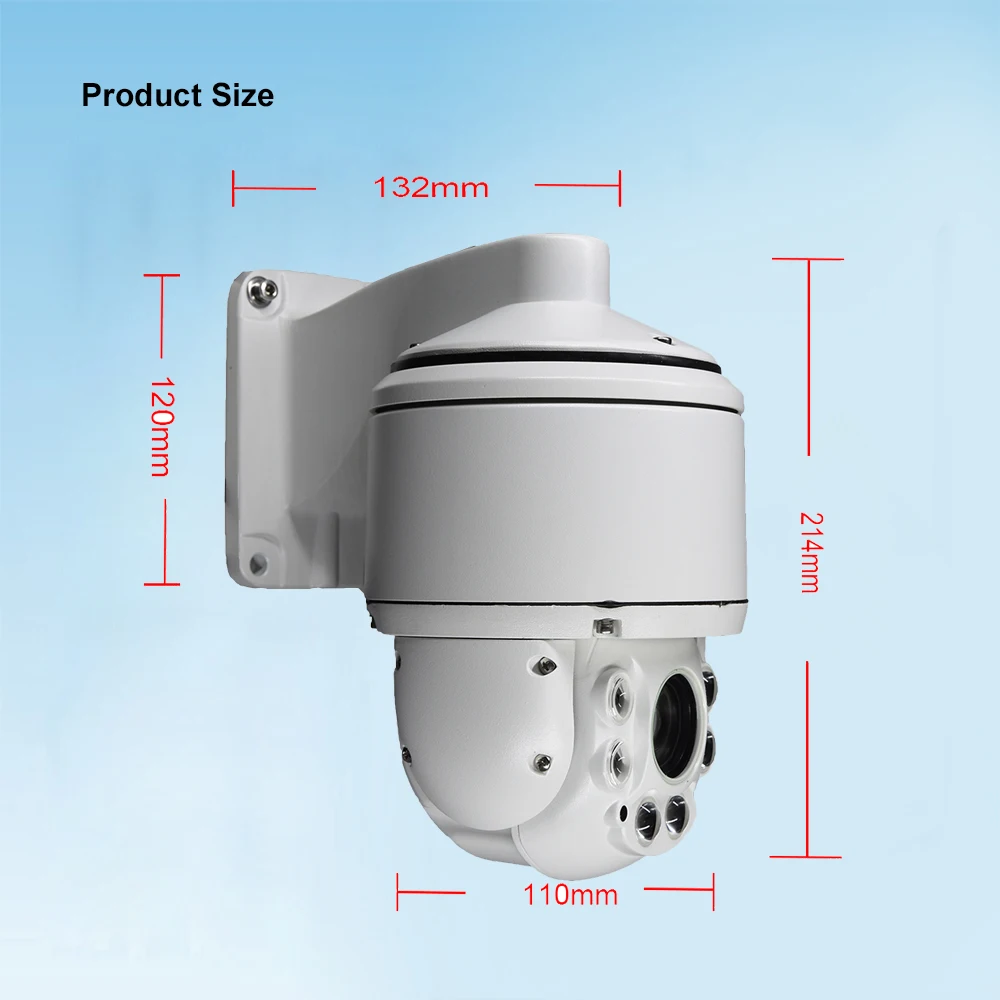 Безопасности на открытом воздухе POE 1080 P IP Камера 5MP 2MP функции панорамирования, наклона и 30X зум Мини Скорость PTZ Камера H.265 P2P просмотр телефона аудио Onvif ИК 100 м