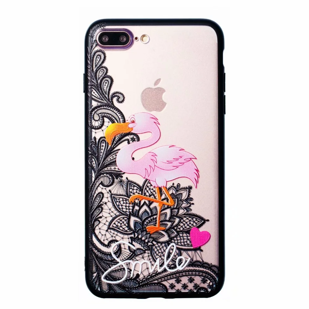 

Cartoon flamingos Matte pattern Transparent case for iPhone XS MAX XR XS X 10 8 7 6 6S ultra thin Cover for iPhone 7 8Plus cases