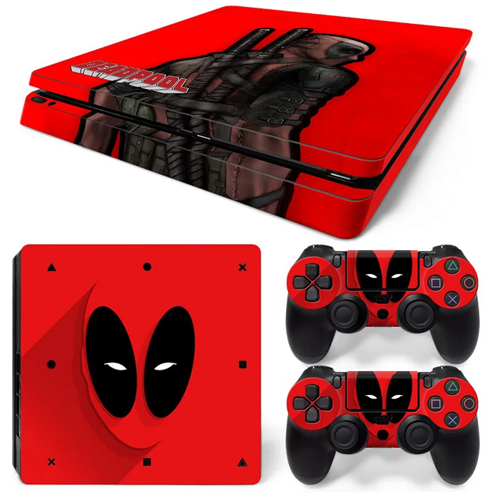 Factory price removable deadpool design for ps4 playstation 4 slim